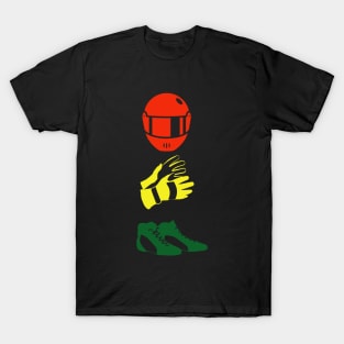 Racecar Driver Gear Awesome Helmet Glove Shoes Racing Design T-Shirt